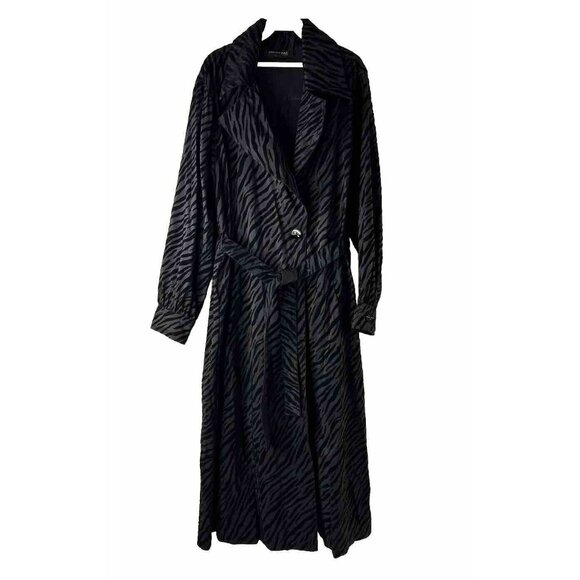 Mycra Pac Jackets & Blazers - Mycra Pac Tour Black Velour Nylon Belted Rain Trench Coat